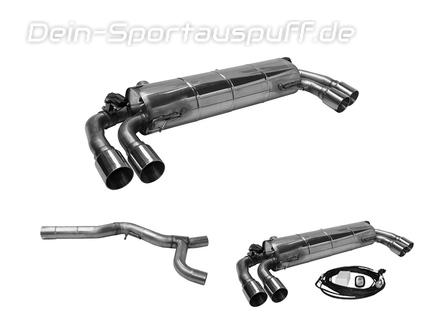 Bastuck Edelstahl Duplex Sportauspuff-Komplettanlage ab OPF BMW 3er G20 G21 318i 320i xDrive Limousine/Touring je 2x90mm rund doppelwandig gerade (Mod. ohne Klappe)