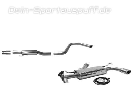 Bastuck Edelstahl Duplex Sportauspuff-Komplettanlage ab Kat mit Klappensteuerung Hyundai I30 1.4 T-GDi Fastback Typ PD 120x80mm oval eingerollt abgeschrägt