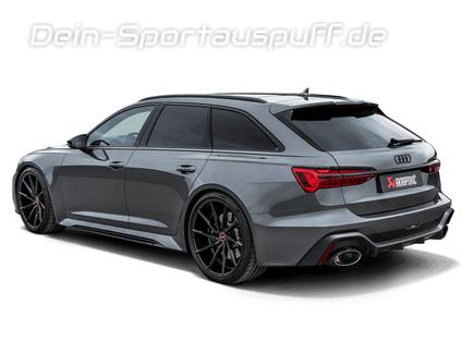 Akrapovic Evolution Line Titan Sportauspuff-Komplettanlage ab OPF Audi RS6 Avant C8 4K ab Bj. 2022 je 1x oval seitlich abgeschrägt aus Carbon