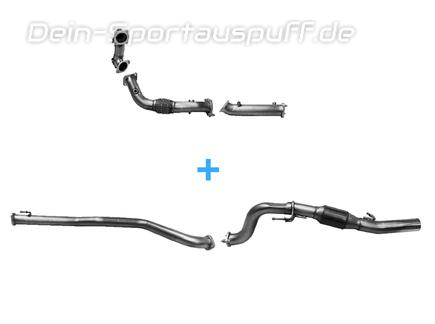 Bastuck Edelstahl Motorsportanlage inkl. Downpipe und Sportkat Hyundai i20 Typ BC3 1.6l N inkl. N Performance 76mm rund scharf gerade