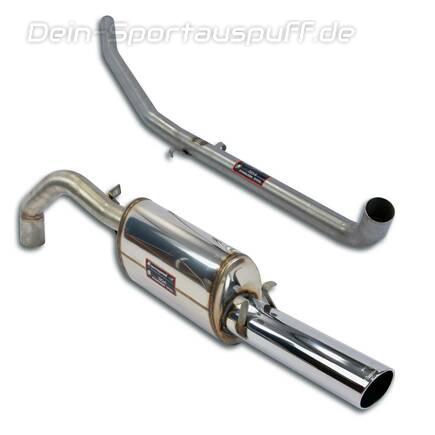 Supersprint Edelstahl Racing-Komplettanlage Ausgang Mittig Alfa Romeo 75 1.6l-2.0l 90x85mm oval eingerollt abgeschrägt