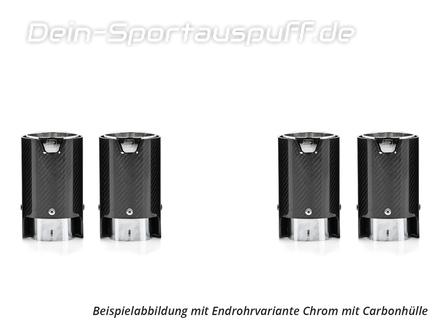 Eisenmann Edelstahl Duplex Sportauspuff BMW X6 M F86 je 2x90mm rund doppelwandig gerade aus Carbon
