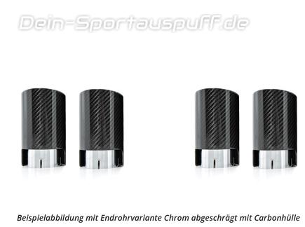 Eisenmann Edelstahl Duplex Sportauspuff BMW X6 M F86 je 2x90mm rund abgeschrägt aus Carbon