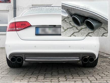 Bull-X Edelstahl Duplex Sportauspuff-Komplettanlage ab Kat mit Klappensteuerung Ø76mm Audi S5 8T 3.0l TFSI inkl. Endrohrsatz nach Wahl
