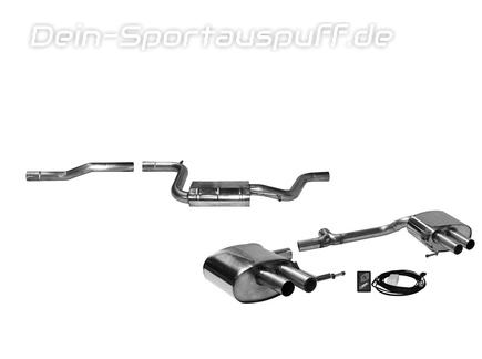 Bastuck Edelstahl Duplex Sportauspuff-Komplettanlage ab Kat. mit Klappensteuerung VW Passat B8 R-Line Frontantrieb für originalen Endrohrausgang