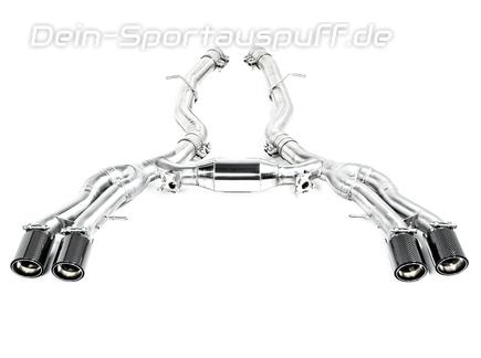 Eisenmann Edelstahl Duplex Sportauspuff RACE-Version BMW X4M F98 je 2x90mm rund abgeschrägt aus Carbon