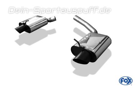 Fox Edelstahl Duplex Sportauspuff Audi A5 B8 Coupe S5 in RS5-Optik je 115x85mm oval scharfkantig