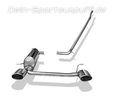 Fox Edelstahl Duplex Racing-Komplettanlage ab Kat Audi A1 8X inkl. Sportback je 140x90mm oval eingerollt abgeschrägt