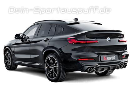Akrapovic Slip-On Line Titan Duplex Sportauspuff-Komplettanlage ab OPF BMW X4 M F98 ab Bj. 2021 je 2x rund schräg aus Carbon
