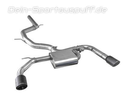 EGO-X Edelstahl Duplex Sportauspuff-Komplettanlage ab OPF mit Klappensteuerung Ø89mm VW Golf 8 GTI inkl. Endrohrsatz nach Wahl