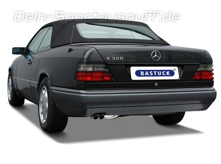 Bastuck Edelstahl Sportauspuff Mercedes-Benz E-Klasse W124 6-Zylinder Benzin-Mod. 2x51mm scharf abgeschrägt