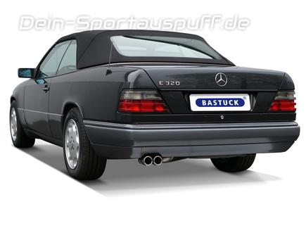 Bastuck Edelstahl Sportauspuff mit Klappensteuerung Mercedes-Benz E-Klasse W124 6-Zylinder 2x70mm rund eingerollt gerade