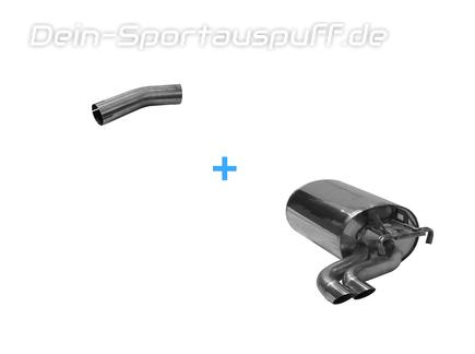 Bastuck Edelstahl Sportauspuff Mercedes-Benz E-Klasse W124 6-Zylinder Dieselmod. 2x51mm scharf abgeschrägt