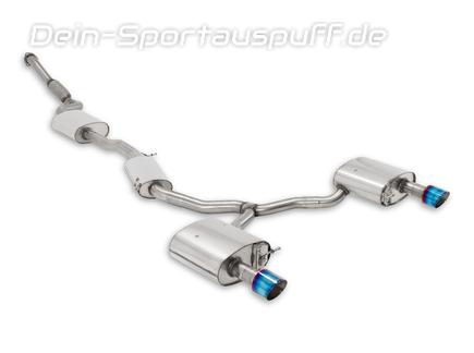 Milltek Edelstahl Duplex Sportauspuff-Komplettanlage ab Kat Audi A4 B9 2.0l TFSI quattro je 100mm rund doppelwandig abgeschrägt Titan burned