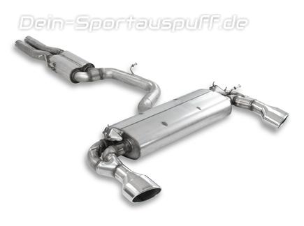Milltek Edelstahl Duplex Sportauspuff-Komplettanlage ab Kat Audi RS3 8V Sportback Bj.2015-2016 je 150x95mm oval eingerollt abgeschrägt