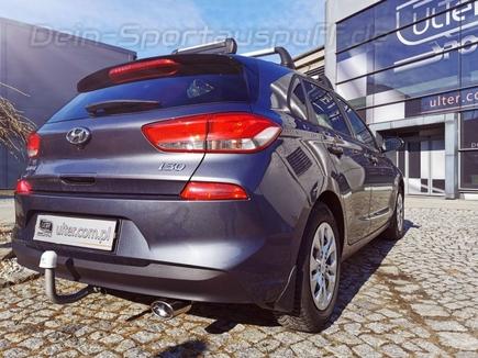 Ulter Sportauspuff Hyundai i30 III Typ PD 1.4l 120x80mm oval eingerollt abgeschrägt mit Absorber