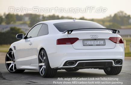 Rieger Heckeinsatz ABS/schwarz glänzend für RS5-Optik links/rechts Audi A5 B8 Coupe/ Cabrio S-Line