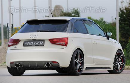 Rieger Heckeinsatz ABS/Carbon-Look für ovales Endrohr links/rechts Audi A1 Typ 8X