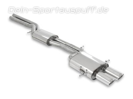 Milltek Edelstahl Sportauspuff-Komplettanlage ab Kat Audi RS4 B5 2x104x80mm oval eingerollt abgeschrägt