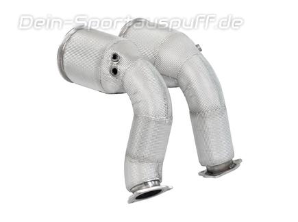 Milltek Edelstahl Downpipe mit 200-Zeller Sport-Kats und OPF-Ersatzrohr Audi RS4 B9 ab Bj. 2019