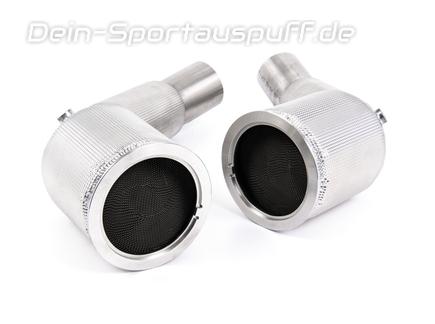 Milltek Edelstahl Downpipe mit 200-Zeller Sport-Kats und OPF-Ersatzrohr Audi S8 D5 Typ 4N F8 zur Montage an Milltek Anlage