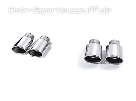Milltek Edelstahl Duplex Endrohrsatz je 2x oval eingerollt abgeschrägt