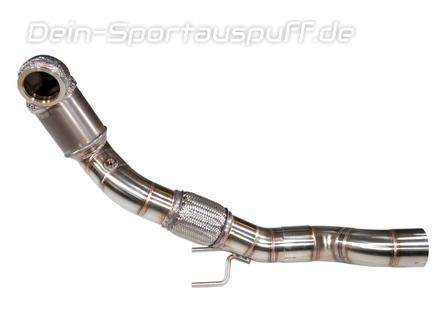 Hurricane Edelstahl Ø89mm Downpipe mit Kat VW Golf 7 GTI