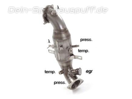 Ragazzon Edelstahl Downpipe inkl. 300-Zeller Sport-Kat Alfa Romeo Giulia 2.0l Turbo Q4 Veloce ab 09/2018