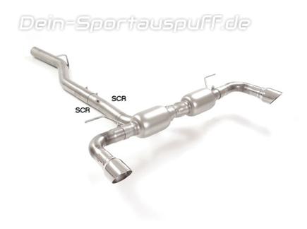 Ragazzon Edelstahl Duplex Sportauspuff Alfa Romeo Giulia 2.2l JTD inkl. Q4 je 90mm rund eingerollt abgeschrägt
