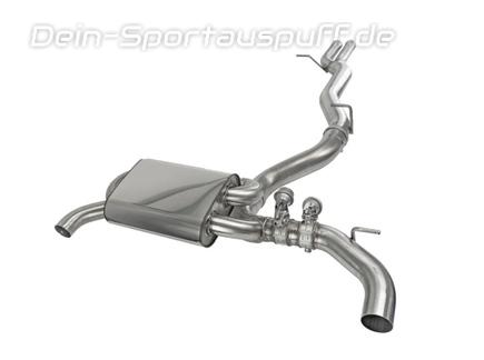 EGO-X Edelstahl Duplex Sportauspuff-Komplettanlage ab OPF mit Klappensteuerung Ø89mm Audi RS3 8Y Limousine