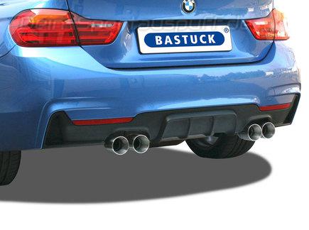Bastuck Edelstahl Duplex Sportauspuff-Komplettanlage ab Kat BMW 4er F33 F36 3.0l Turbo bis 2015 je 2x85mm rund doppelwandig gerade
