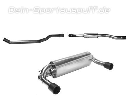 Bastuck Edelstahl Duplex Sportauspuff-Komplettanlage ab Kat mit Klappensteuerung BMW 1er F20 F21 1.6l Turbo je 90mm rund gerade aus Carbon