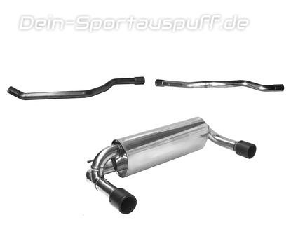 Bastuck Edelstahl Duplex Racing-Komplettanlage ab Kat mit Klappensteuerung BMW 1er F20 F21 1.6l Turbo je 90mm rund gerade aus Carbon