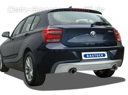 Bastuck Edelstahl Duplex Sportauspuff inkl. Verbindungsrohr BMW 1er F20 F21 1.5l Turbo ab 2015 je 90mm rund doppelwandig gerade