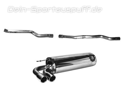 Bastuck Edelstahl Racing-Komplettanlage ab Kat BMW 2er F22 Coupe F23 Cabrio 2.0l Turbo ab 2016 2x76mm rund eingerollt abgeschrägt