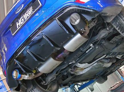 Bull-X Edelstahl Duplex Sportauspuff-Anlage ab Kat Ø76mm Ford Focus 2 ST inkl. RS