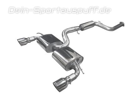 Bull-X Edelstahl Duplex Sportauspuff-Komplettanlage ab Kat Ø76mm Ford Focus 2 ST inkl. RS