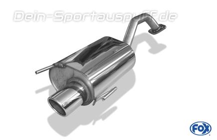 Fox Edelstahl Racing-Komplettanlage ab Kat Suzuki Ignis III 1.2l 90mm rund eingerollt abgeschrägt