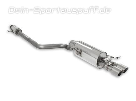 Milltek Edelstahl Sportauspuff-Komplettanlage ab OPF Hyundai I20N inkl. Performance 2x90mm rund doppelwandig abgeschrägt Titan matt