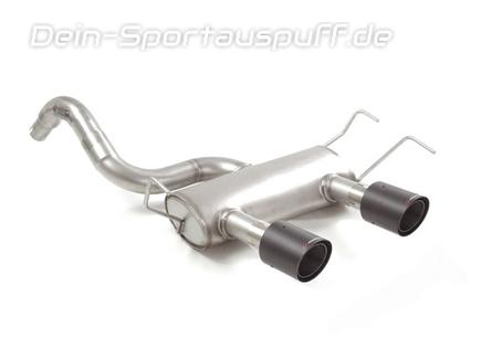 Ragazzon Edelstahl Mittig Sportauspuff Fiat 500 Abarth 1.4 TJET 2x100mm rund doppelwandige abgeschrägt aus Carbon