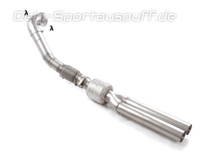 Ragazzon Edelstahl Ø80mm Downpipe mit Kat-Ersatzrohr Audi RS3 8V Limo + Sportback