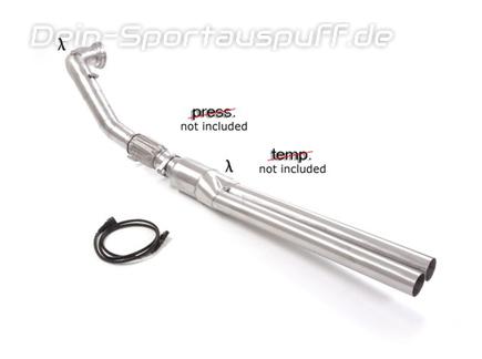 Ragazzon Edelstahl Ø80mm Downpipe mit 200-Zeller Sport-Kat Audi TT RS 8S Coupe