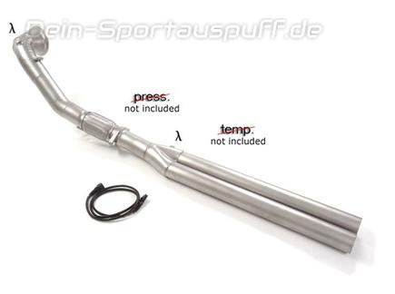 Ragazzon Edelstahl Ø80mm Downpipe mit Kat-Ersatzrohr Audi TT RS 8S Coupe