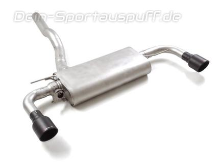Ragazzon Edelstahl Duplex Sportauspuff BMW 1er F40 128ti je 102mm rund eingerollt abgeschrägt in schwarz