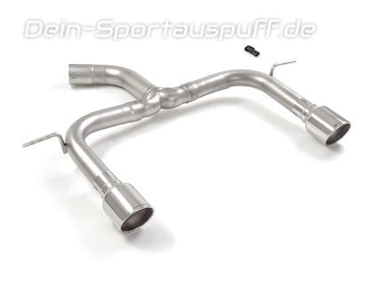 Ragazzon Edelstahl Duplex Endschalldämpfer-Ersatzrohr Audi TT 8S 2.0l TFSI Frontantrieb je 102mm rund eingerollt abgeschrägt