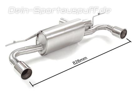Ragazzon Edelstahl Duplex Sportauspuff BMW 1er F20 F21 116i 118i Facelift für M140i-Heck je 90mm rund eingerollte gerade