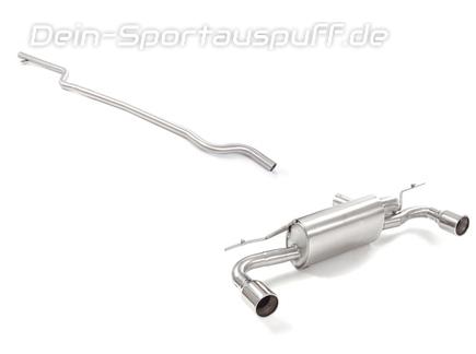 Ragazzon Edelstahl Duplex Racing-Komplettanlage BMW 1er F20 F21 116i 118i Facelift je 90mm rund eingerollte gerade