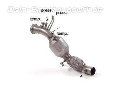 Ragazzon Edelstahl Downpipe mit Partikelfilter-Ersatzrohr und Sport-Kat BMW 1er F20 F21 125d