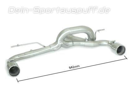 Ragazzon Edelstahl Duplex Endschalldämpfer-Ersatzrohr BMW 1er F20 F21 125d für M140i-Heck je 90mm rund eingerollt gerade