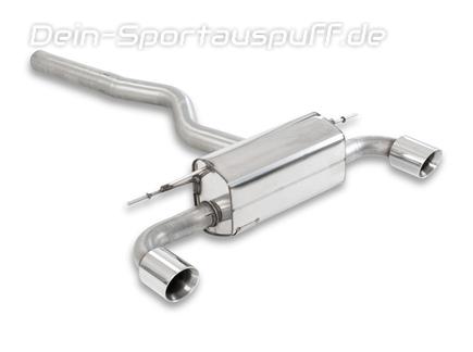 FOX Edelstahl Duplex Sportauspuff Ø80mm BMW 1er F20 F21 3-Tür 5-Tür 118i (Mod. mit OPF) je 100mm rund doppelwandig gerade